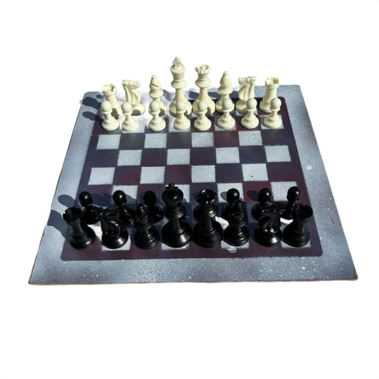 Metallic Color Swirl - Painted Chess Set