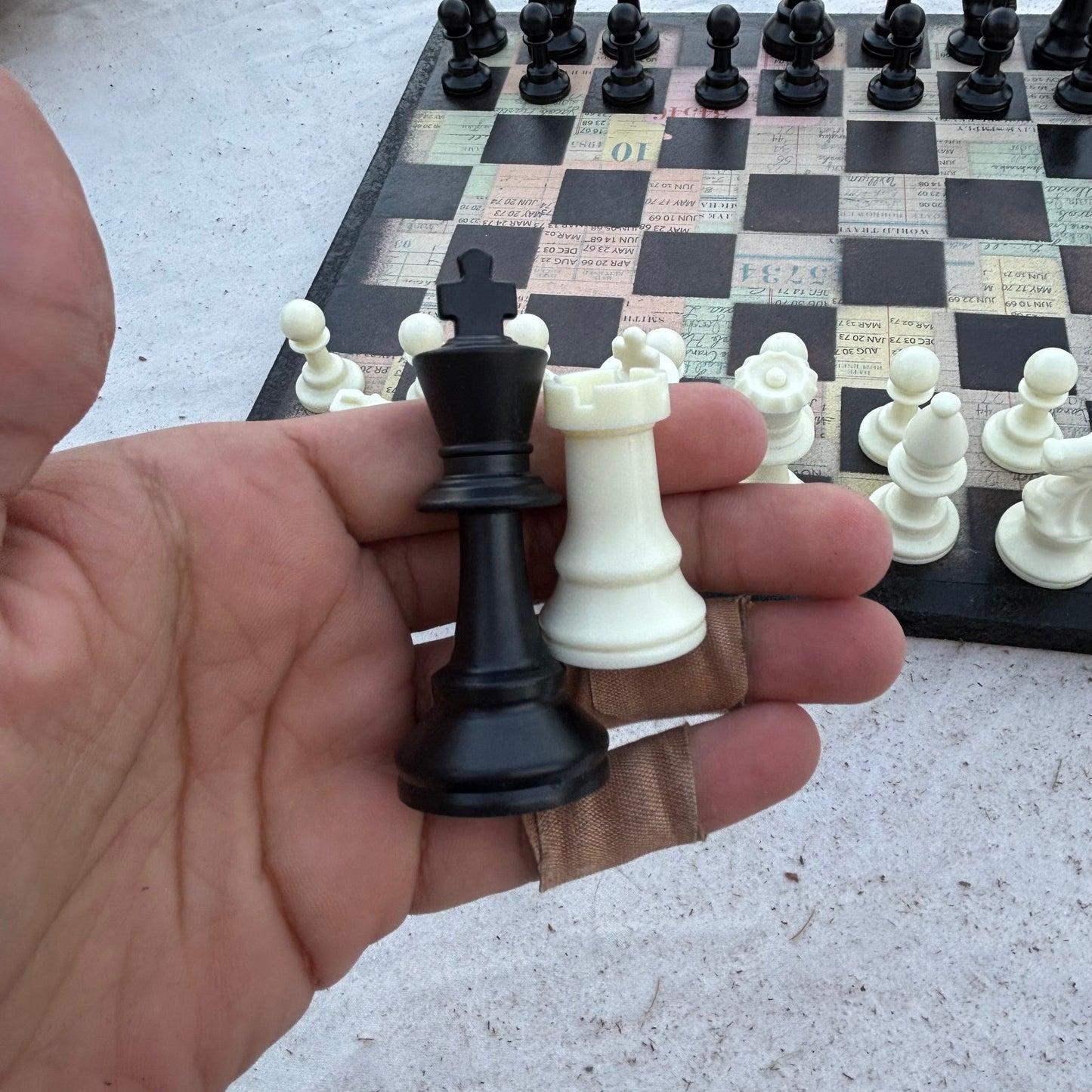 Old Writing - Scrapbook Chess Set