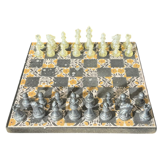 Vintage Brown Pattern - Scrapbook Chess Set