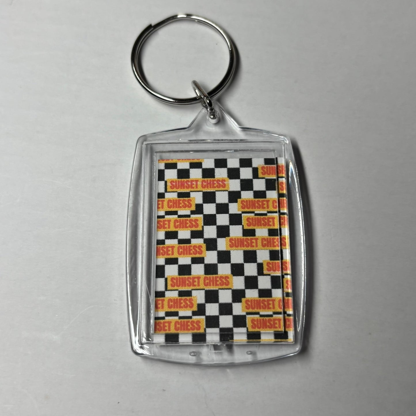 Fish Eyes - Sunset Chess Photo Keychain