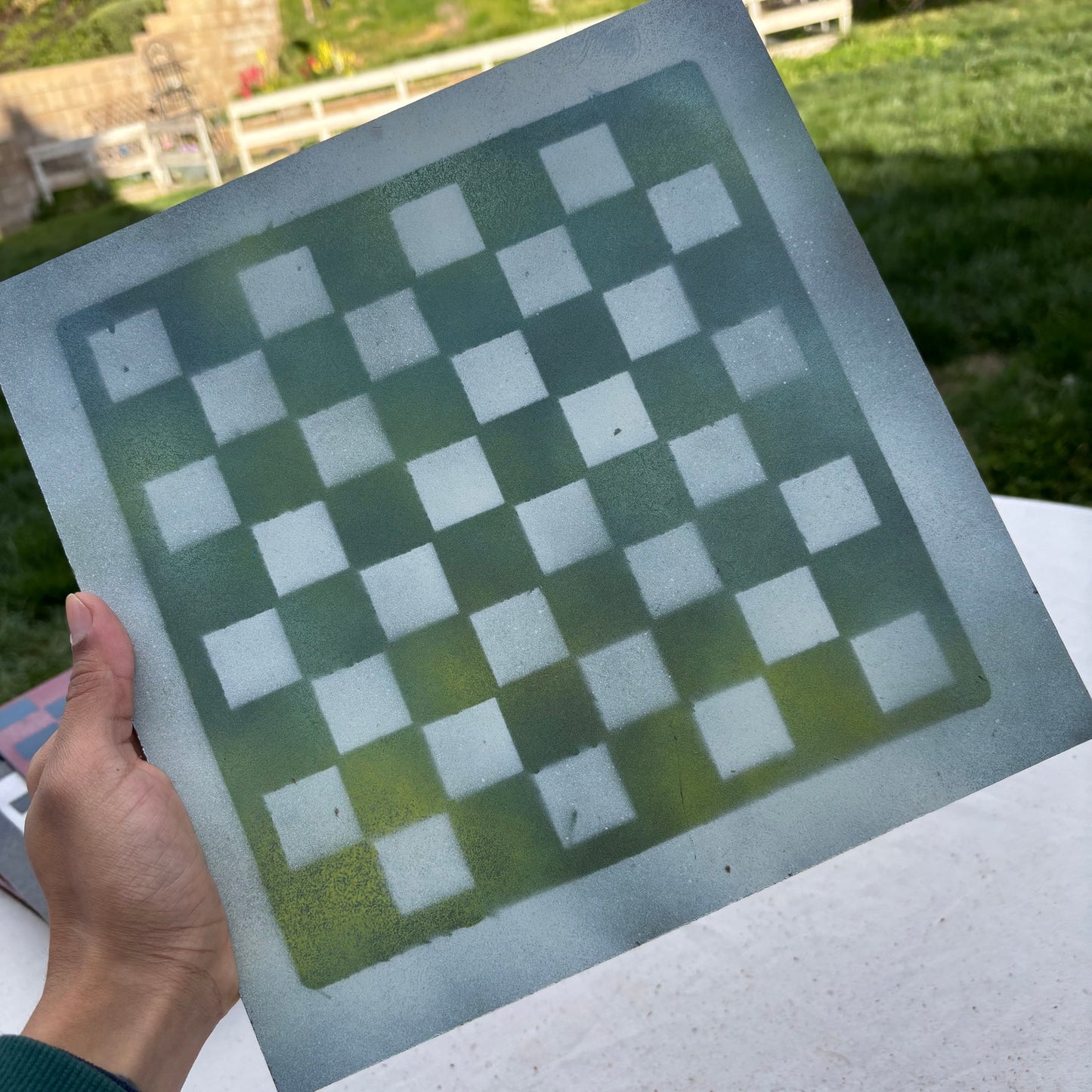 Lime Green - Painted Chess Set