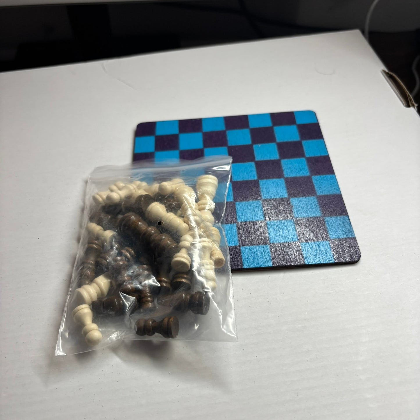 Dark Purple Blue - Mini Chess Set