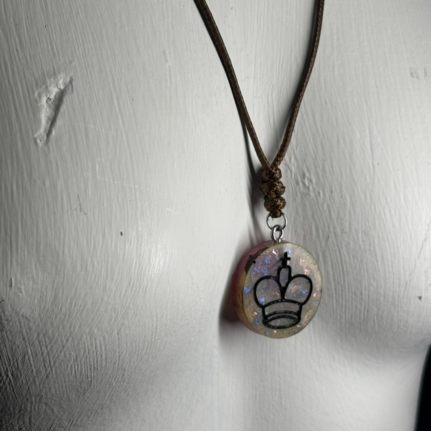 Royal Blend King - Handmade Resin Chess Necklace