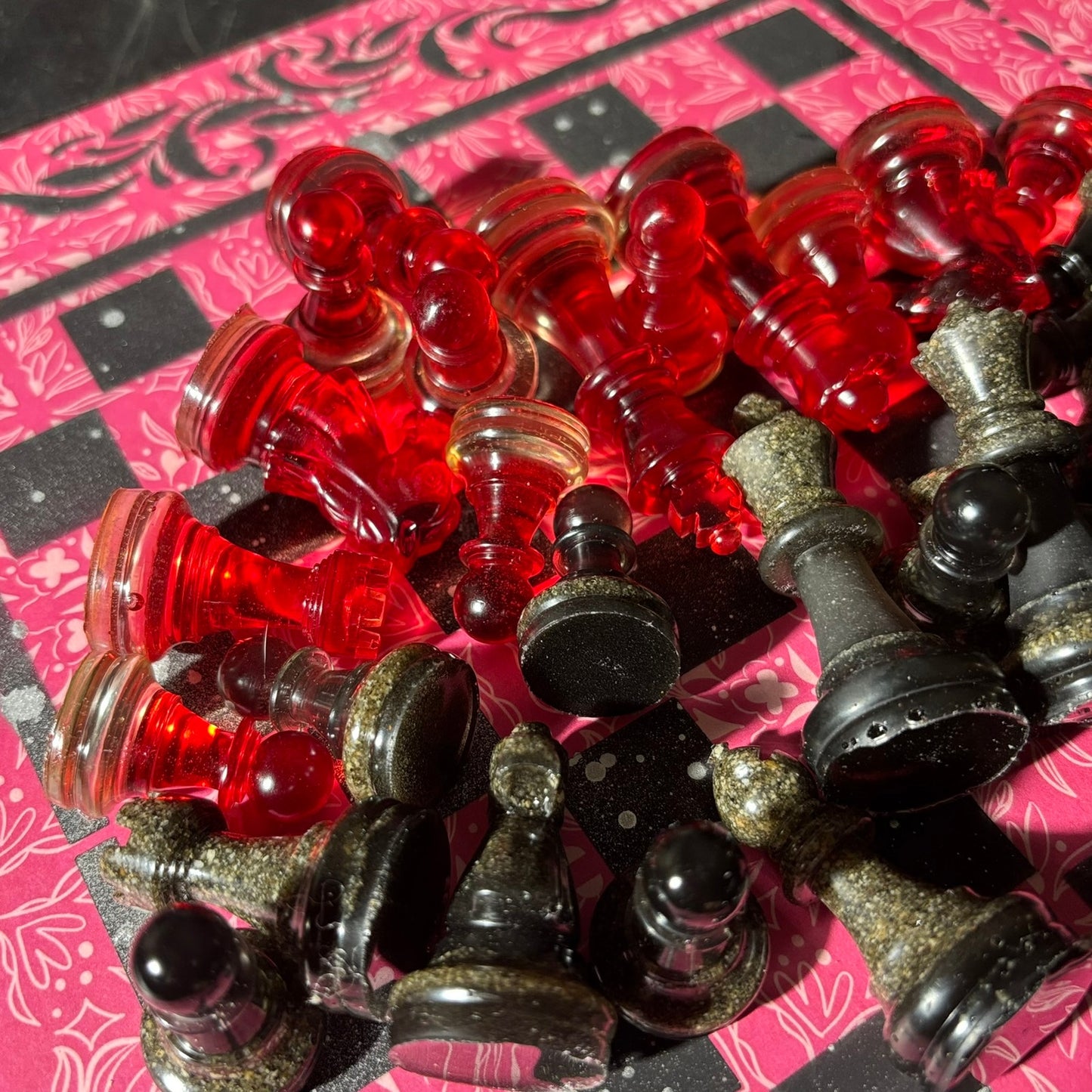 Royal Red - Scrapbook Chess Set