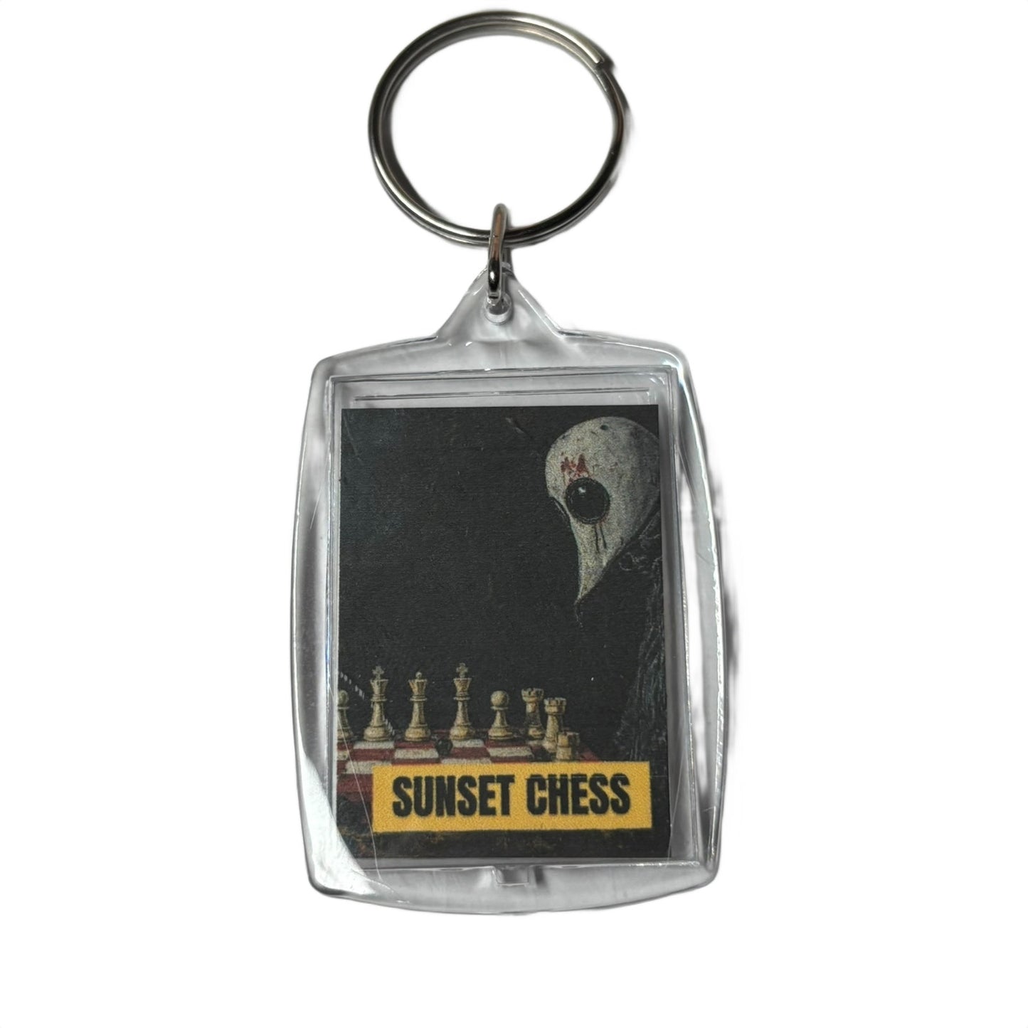 The Mystery Being - Sunset Chess Photo Keychain
