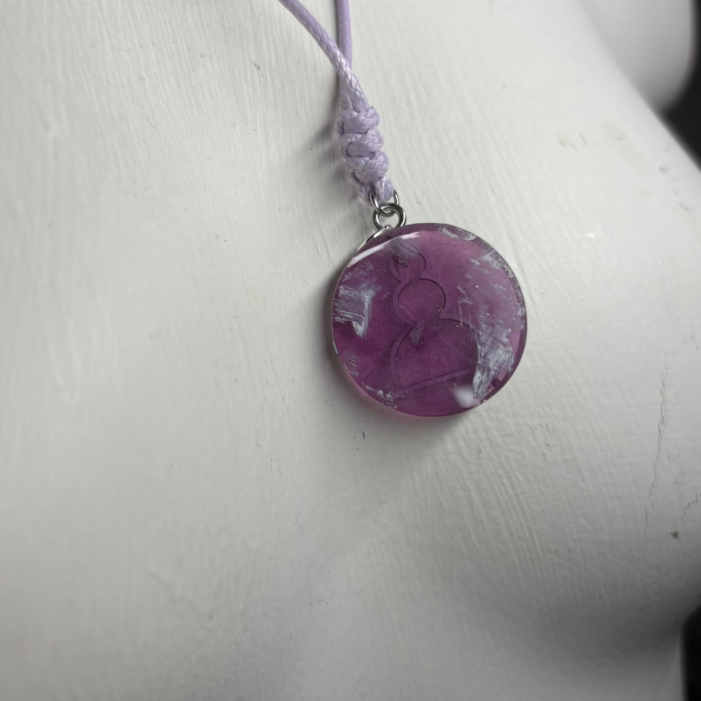 Slick Purple Pawn - Handmade Resin Chess Necklace