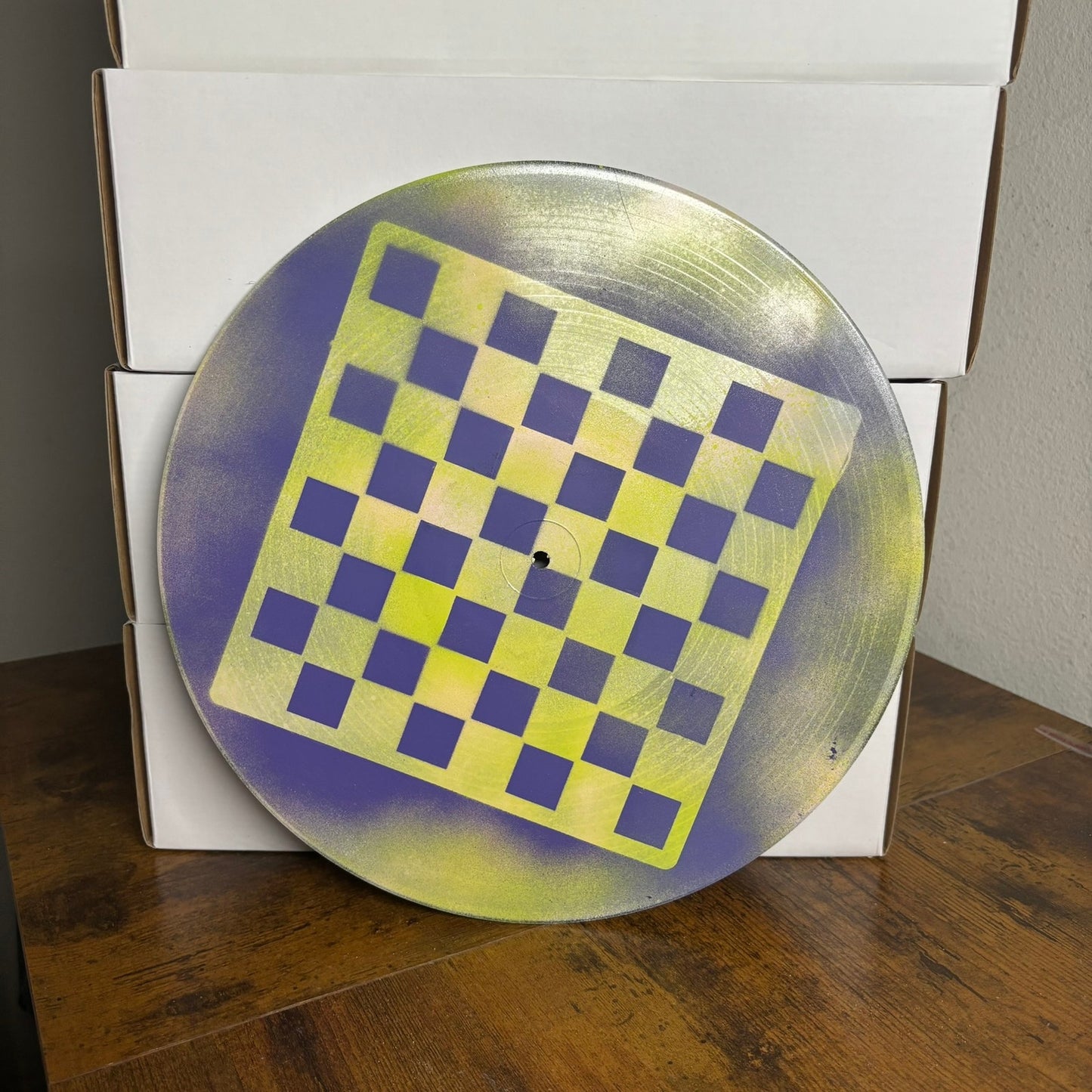 Purple Green Mist - Vinyl Chess Board