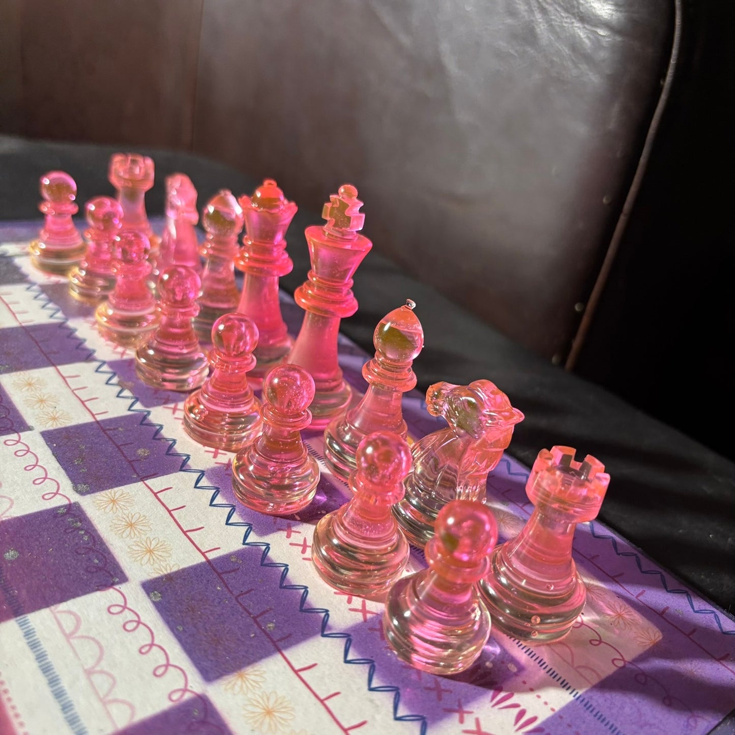 Pink & Purple Mix - Scrapbook Chess Set