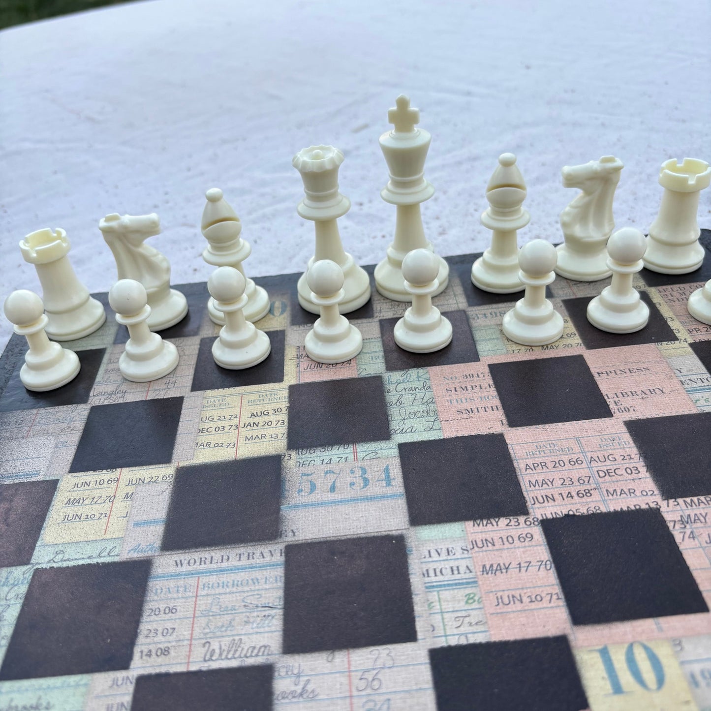 Old Writing - Scrapbook Chess Set