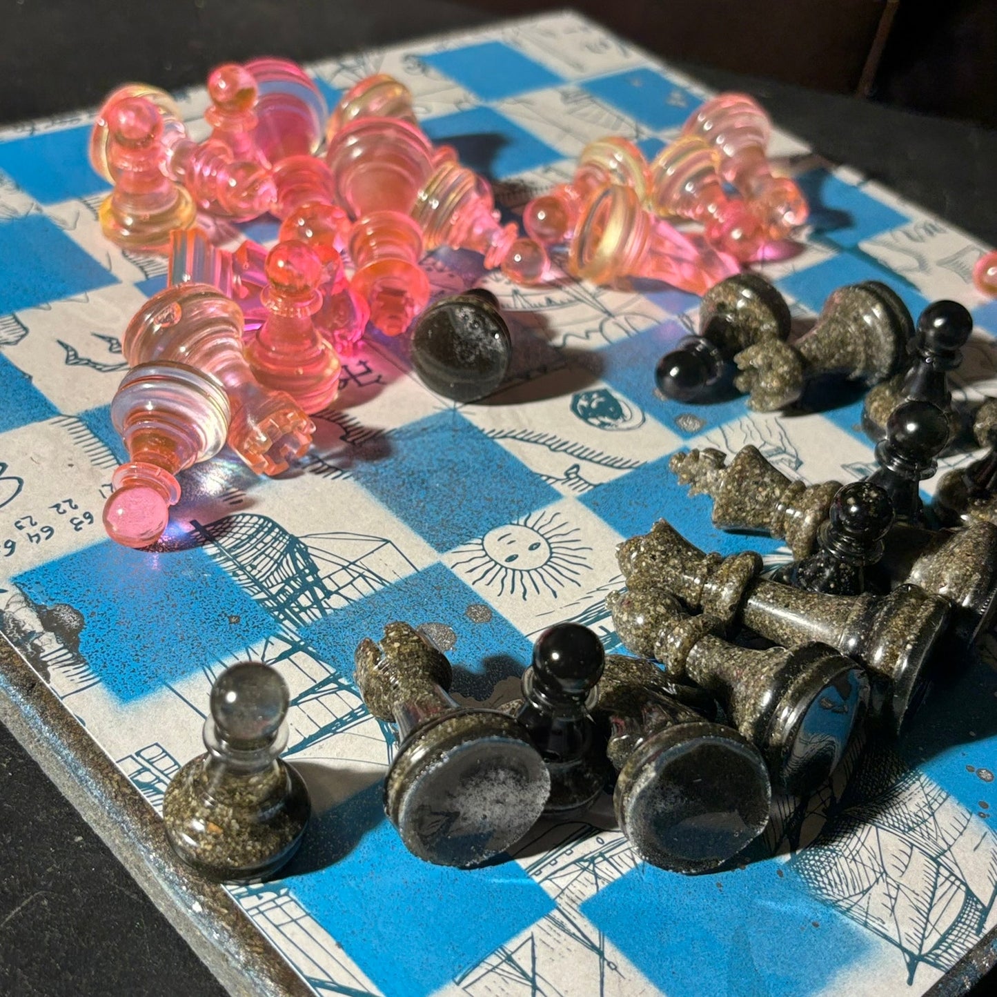 Seas Blue Explorer- Scrapbook Chess Set