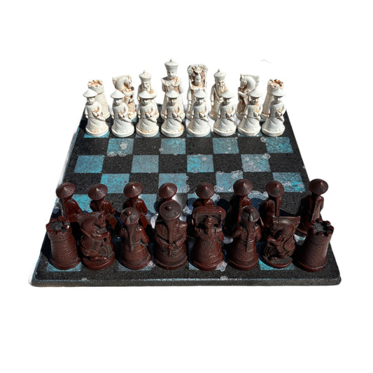 Black & Blue - Chinese Edition Chess Set
