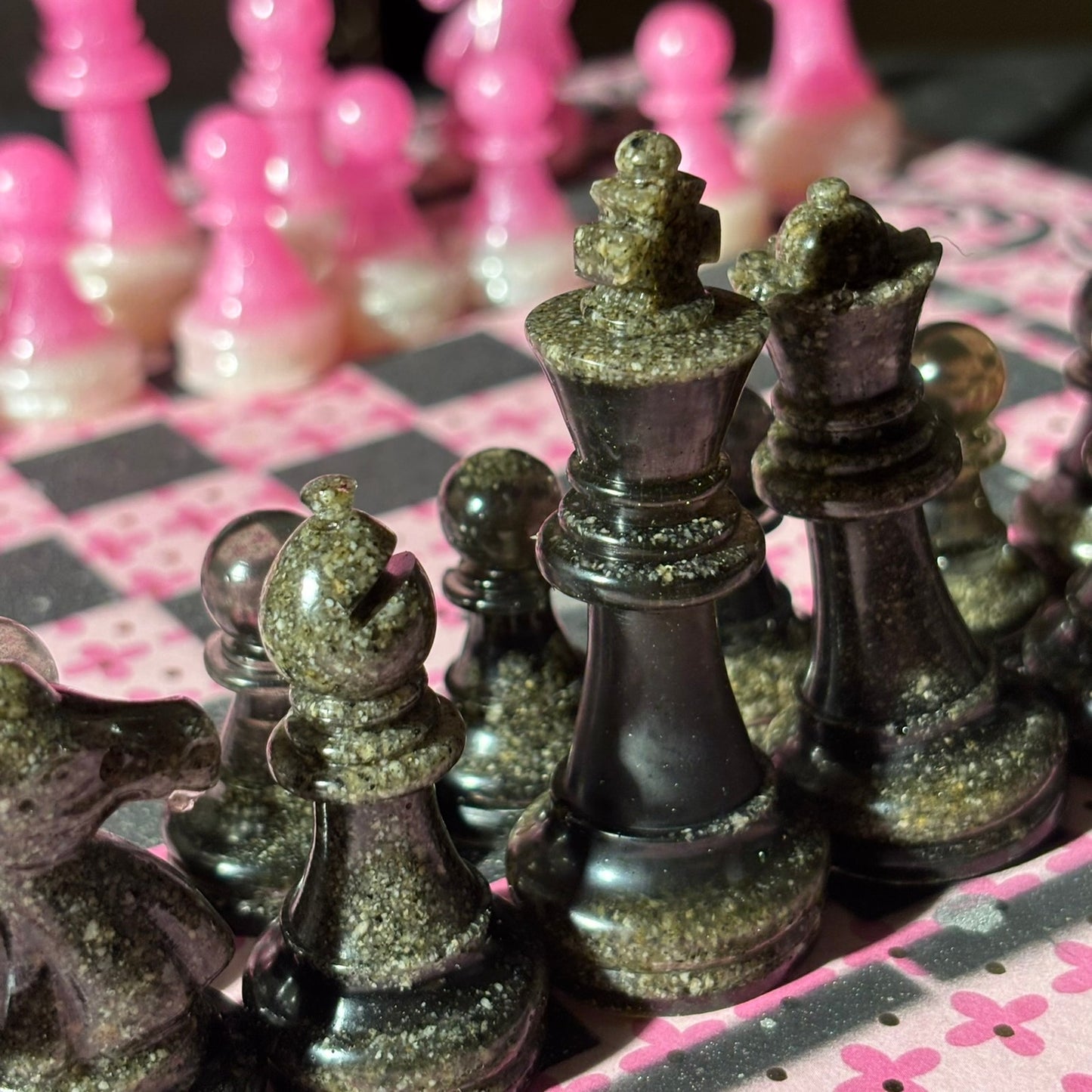 Pink Pattern - Scrapbook Chess Set