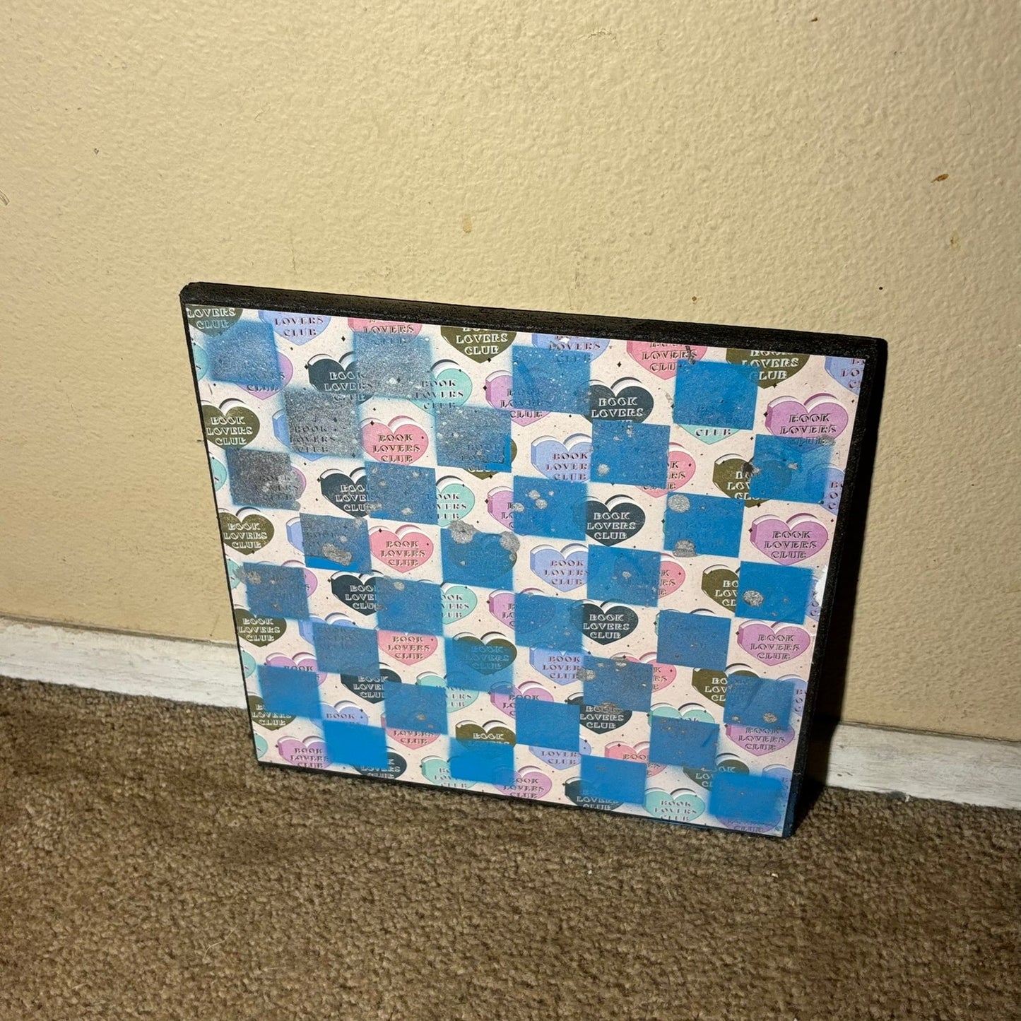 Lovely Blue - Scrapbook Chess Board