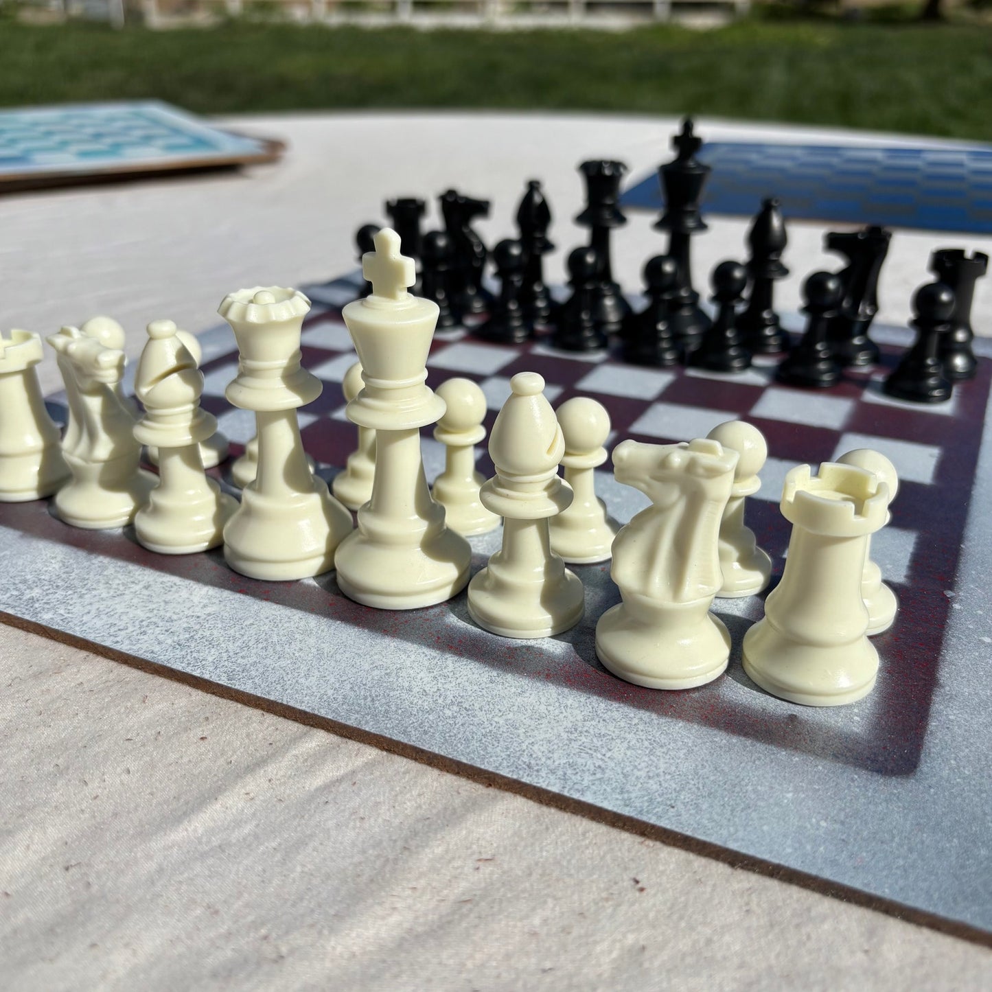 Metallic Color Swirl - Painted Chess Set