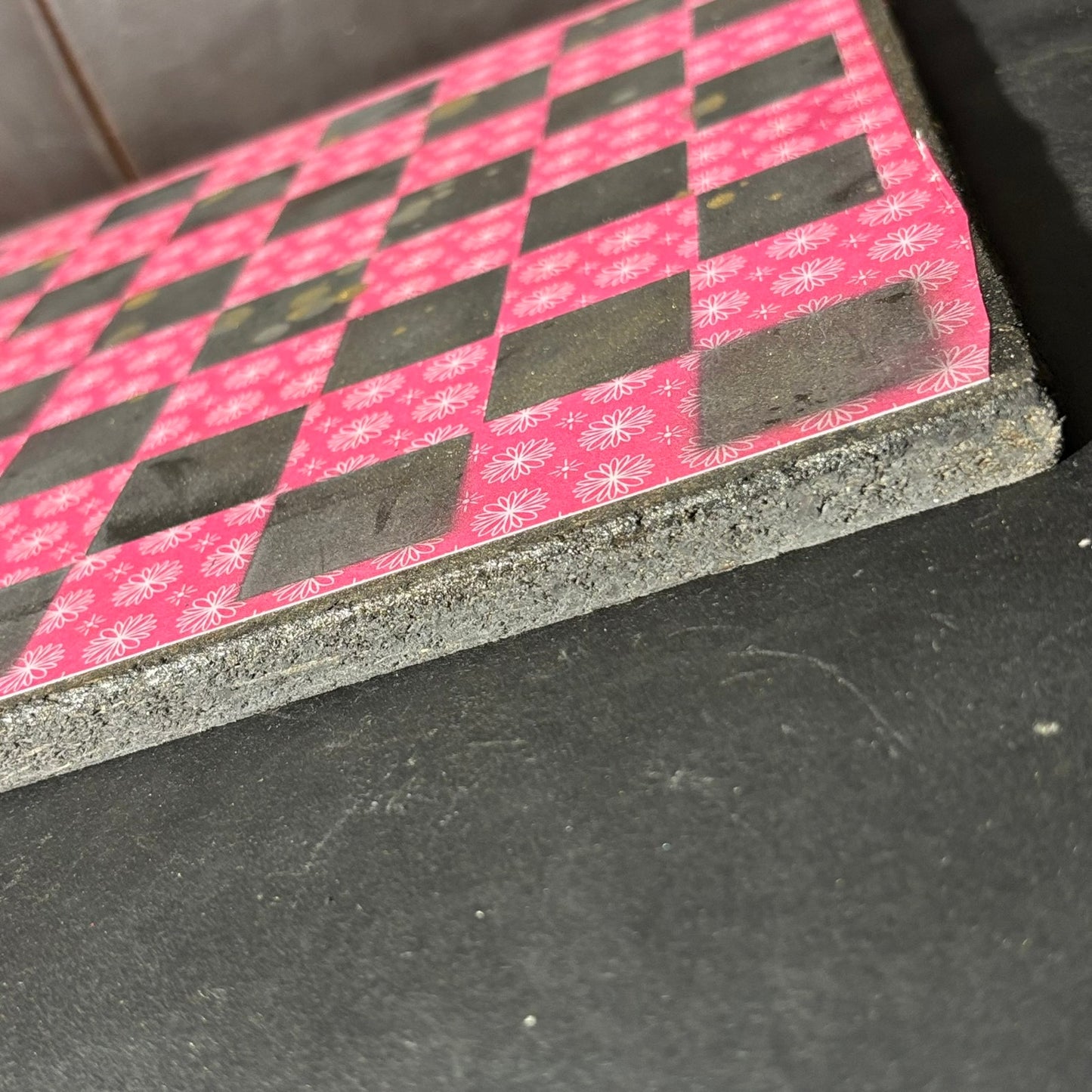 Red Pattern - Scrapbook Chess Board