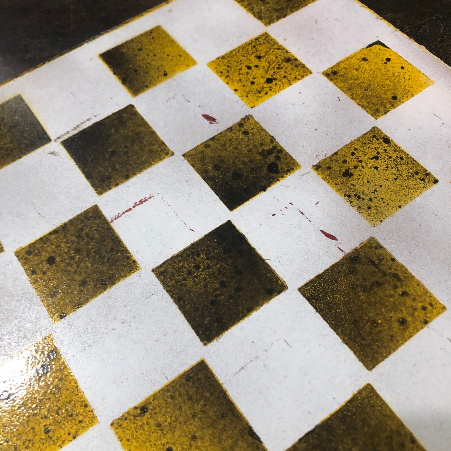 Yellow Space White - Painted Chess Set