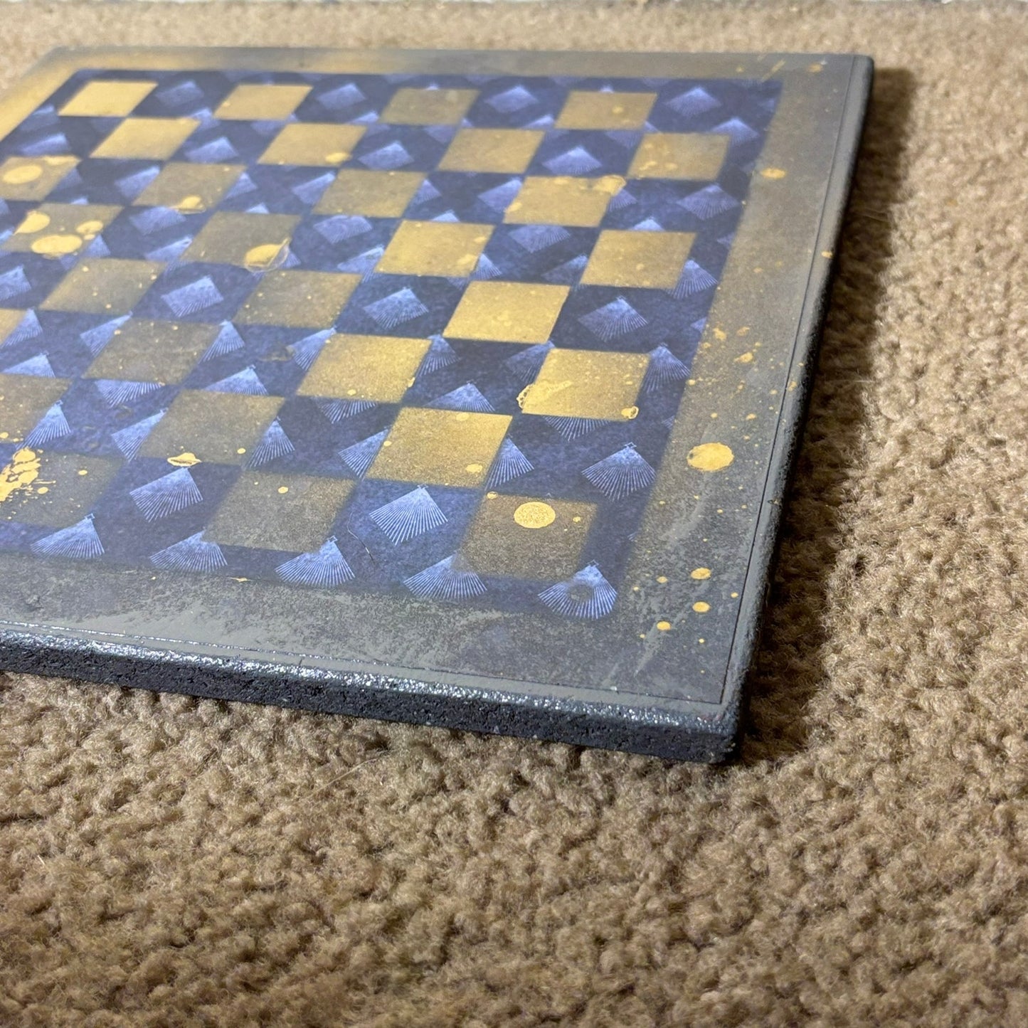 Golden Dark Blue - Scrapbook Chess Board