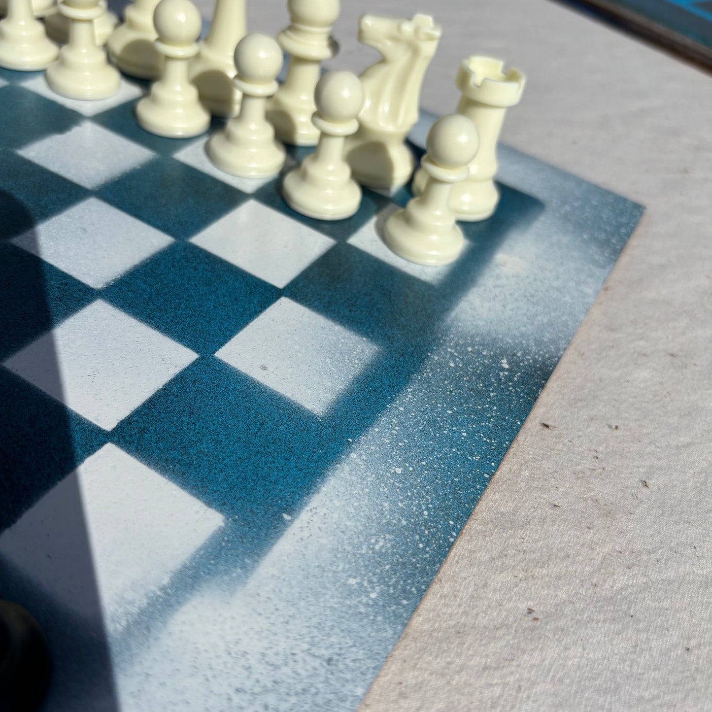 Ice Blue - Painted Chess Set