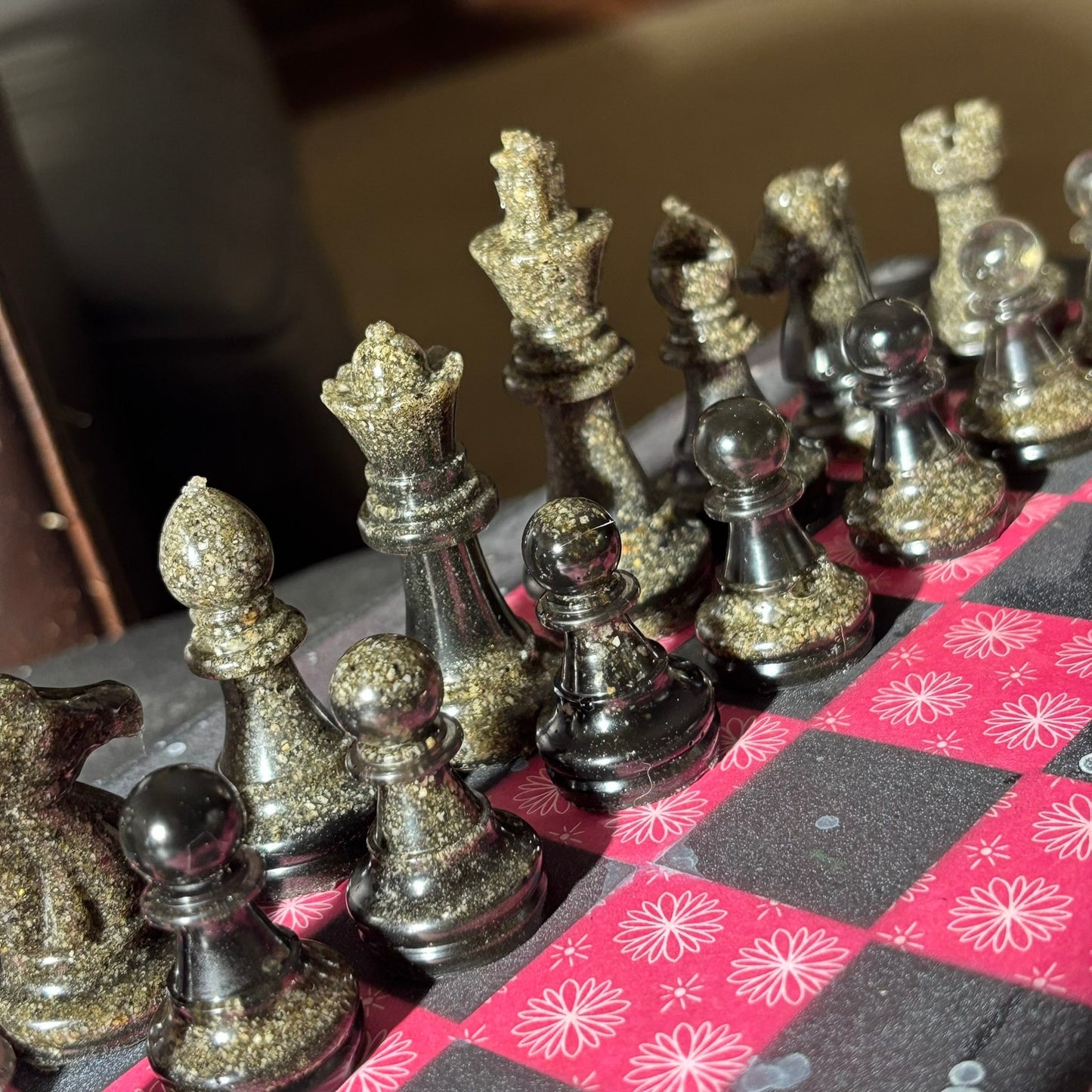 Vibrant Red - Scrapbook Chess Set