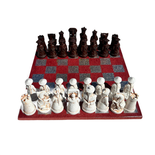 Red & Gold - Chinese Edition Chess Set