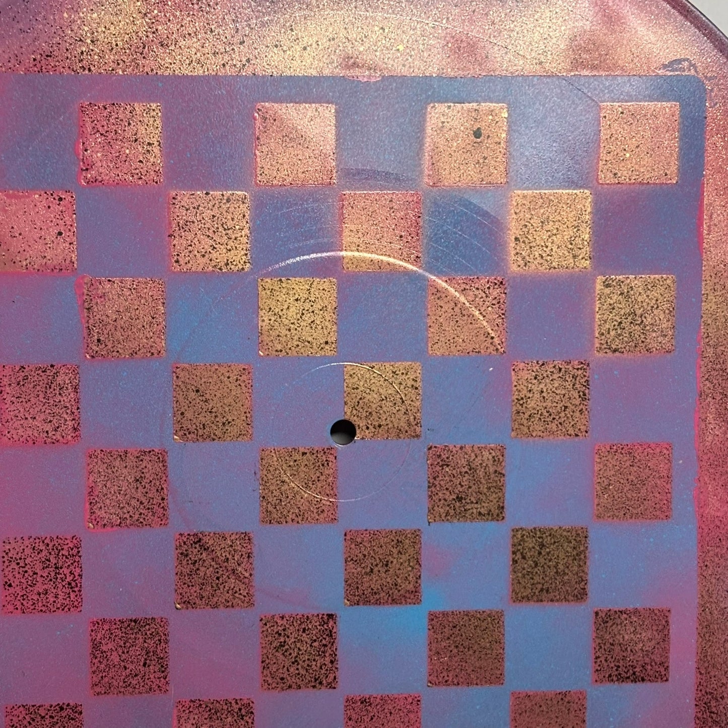 Purple Blue Mesh - Vinyl Chess Board