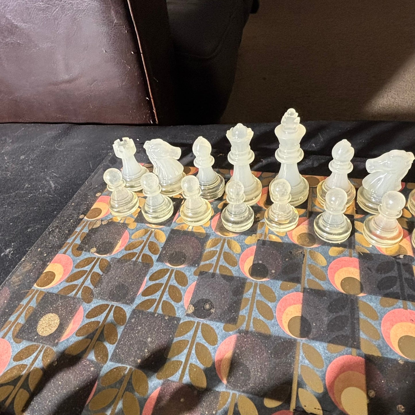 Vintage Swirl Pattern - Scrapbook Chess Set