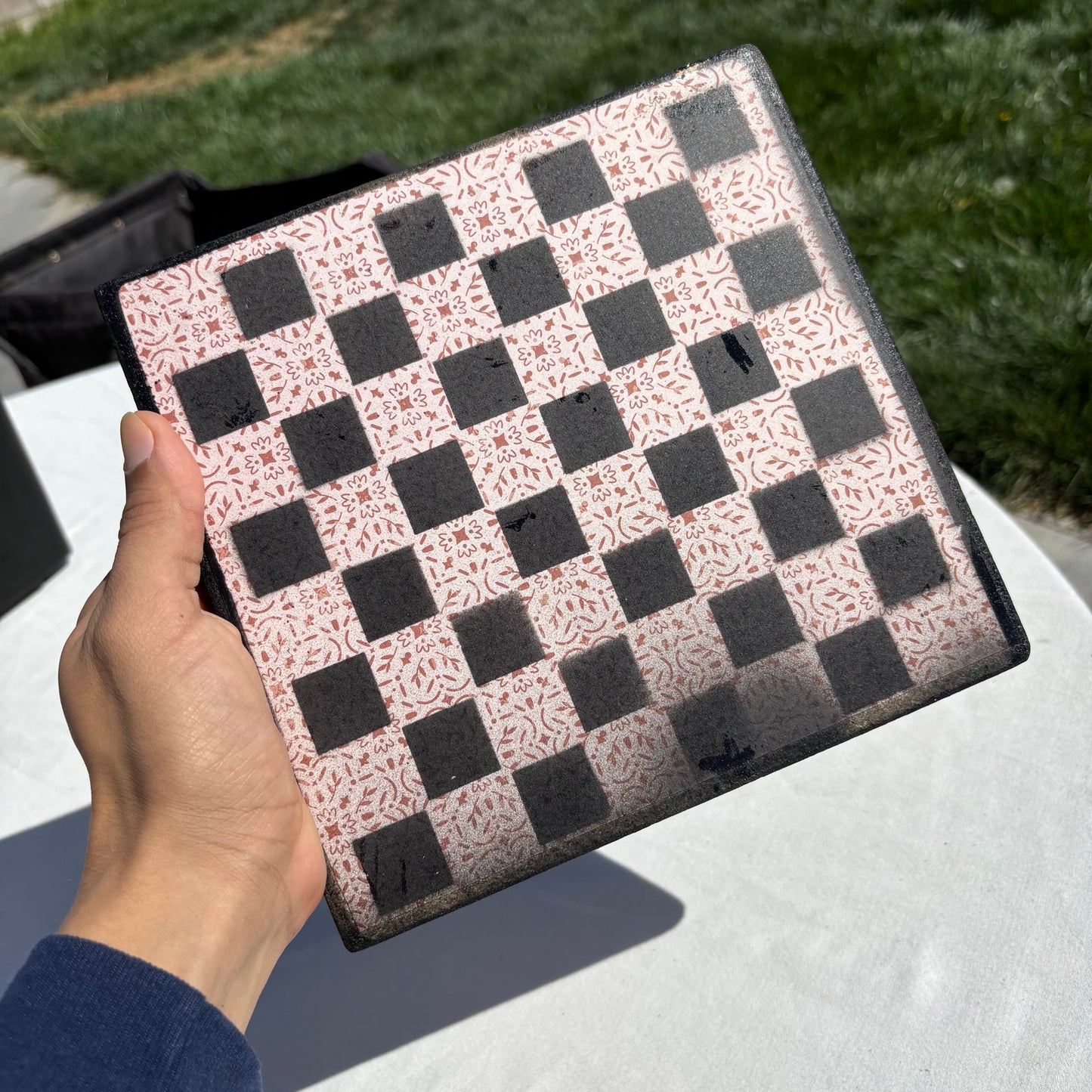 Vintage Cream - Scrapbook Chess Set