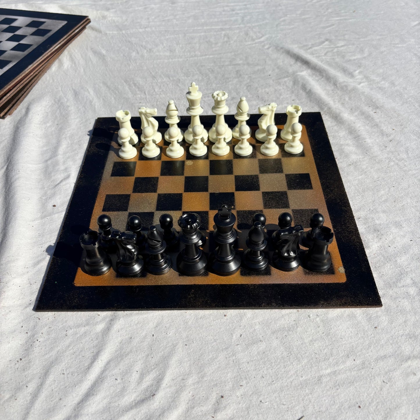 Metallic Orange - Painted Chess Set