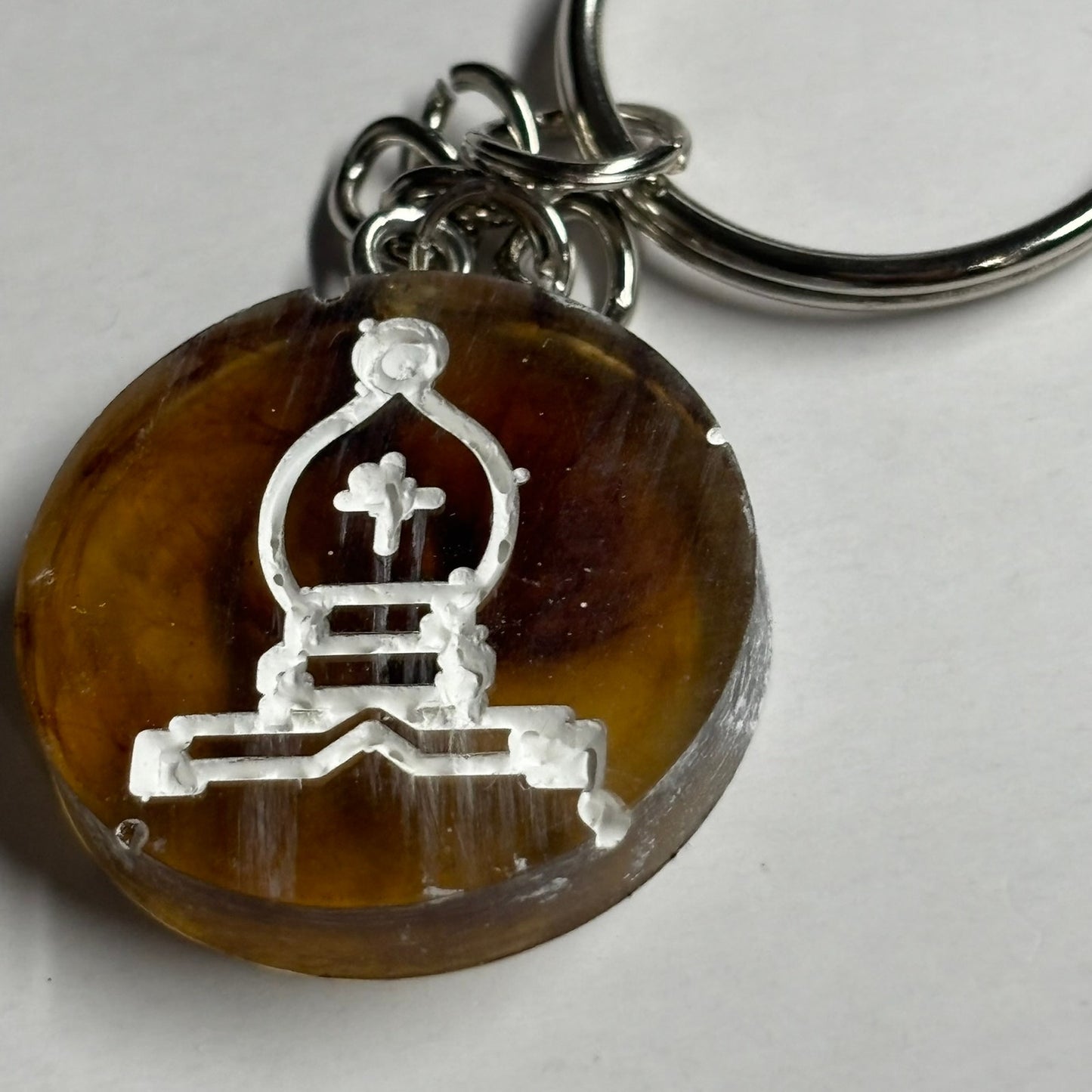 Coffee Brown Bishop - Handmade Resin Keychain