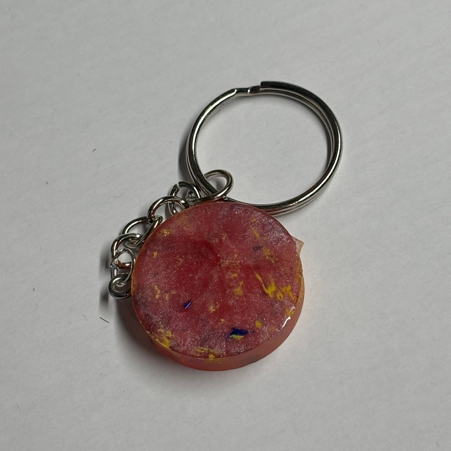 Pink Yellow Queen - Handmade Resin Keychain