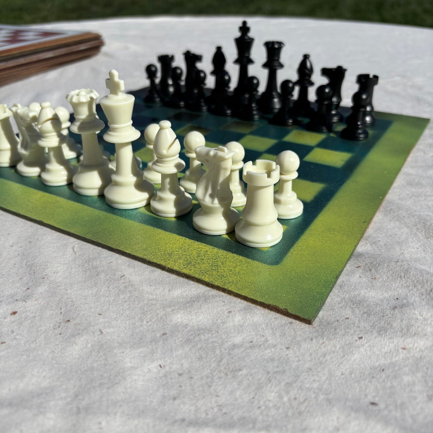 Stealth Green - Painted Chess Set