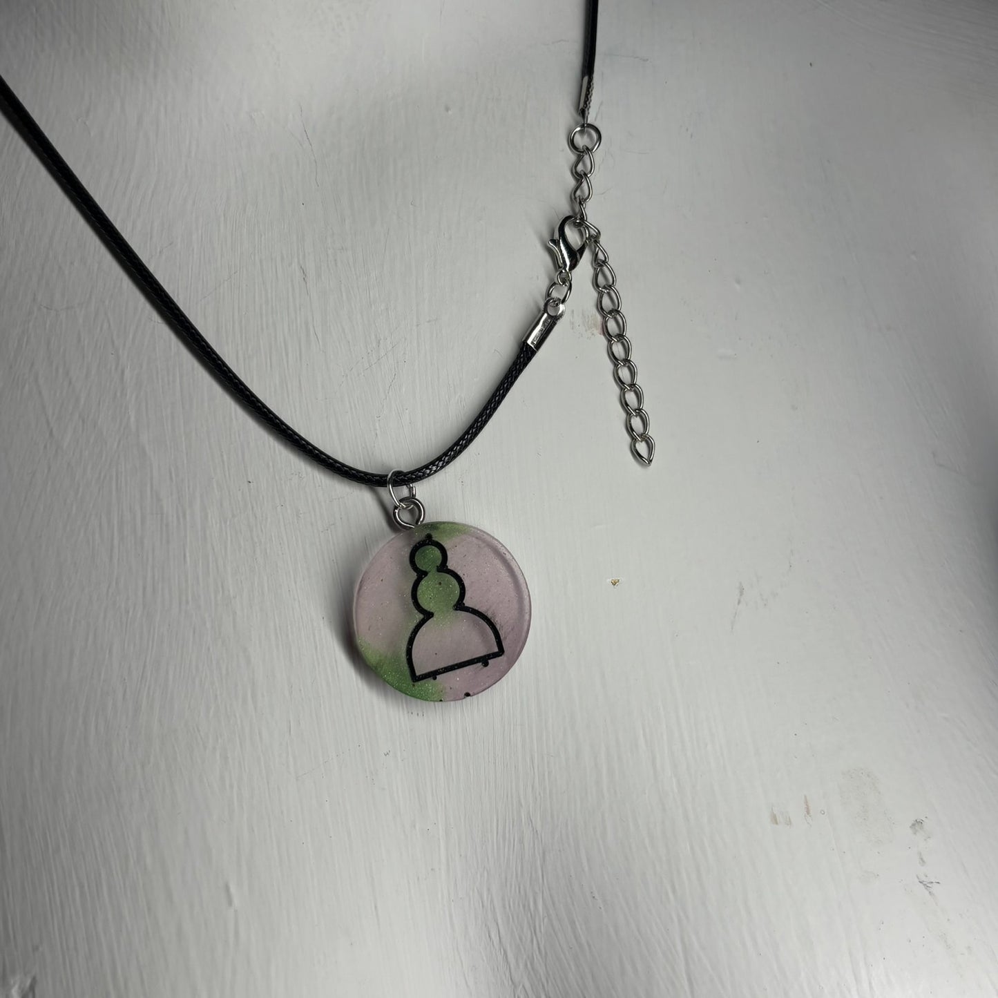 Translucent Natural Pawn - Handmade Resin Chess Necklace