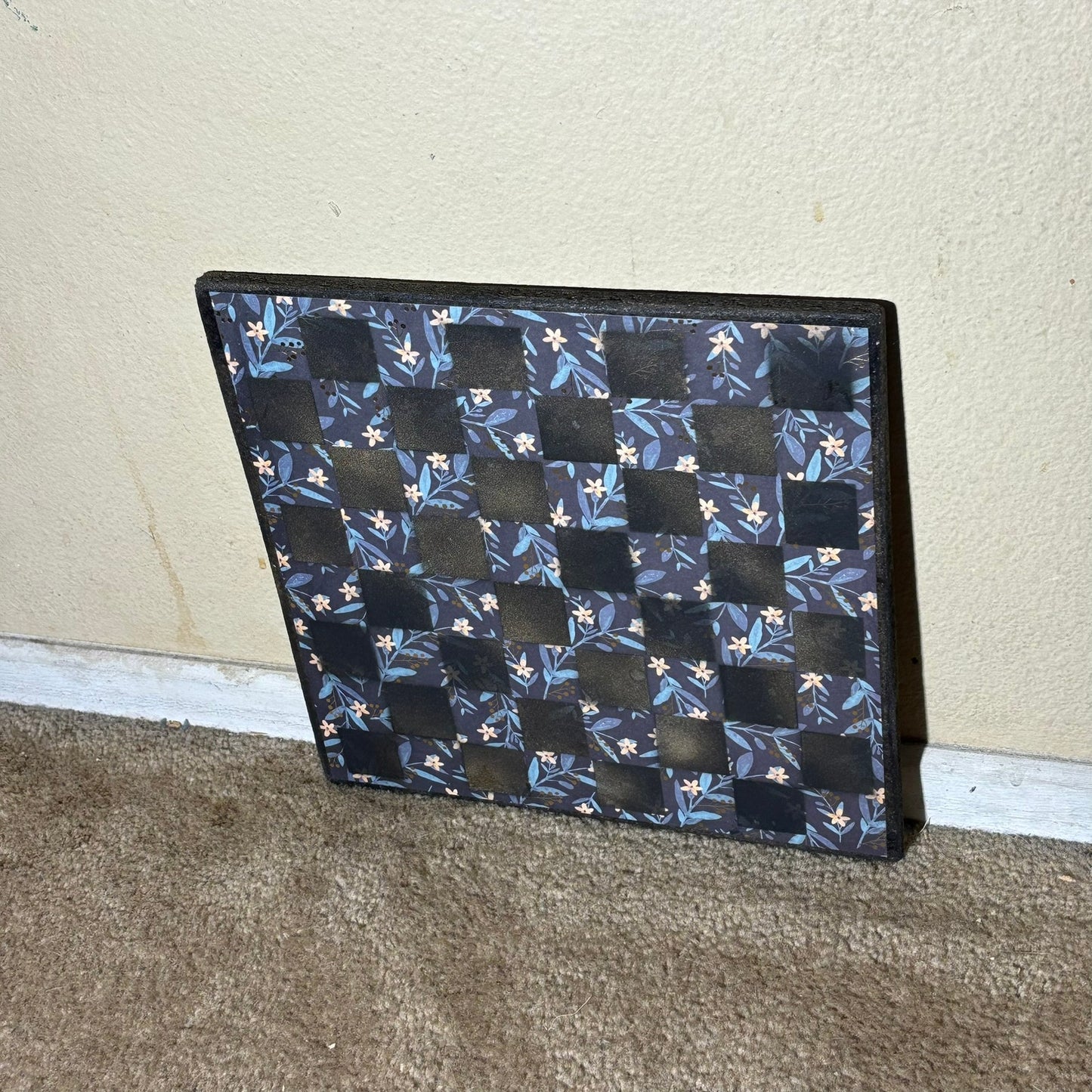 Simple Blue Vintage - Scrapbook Chess Board