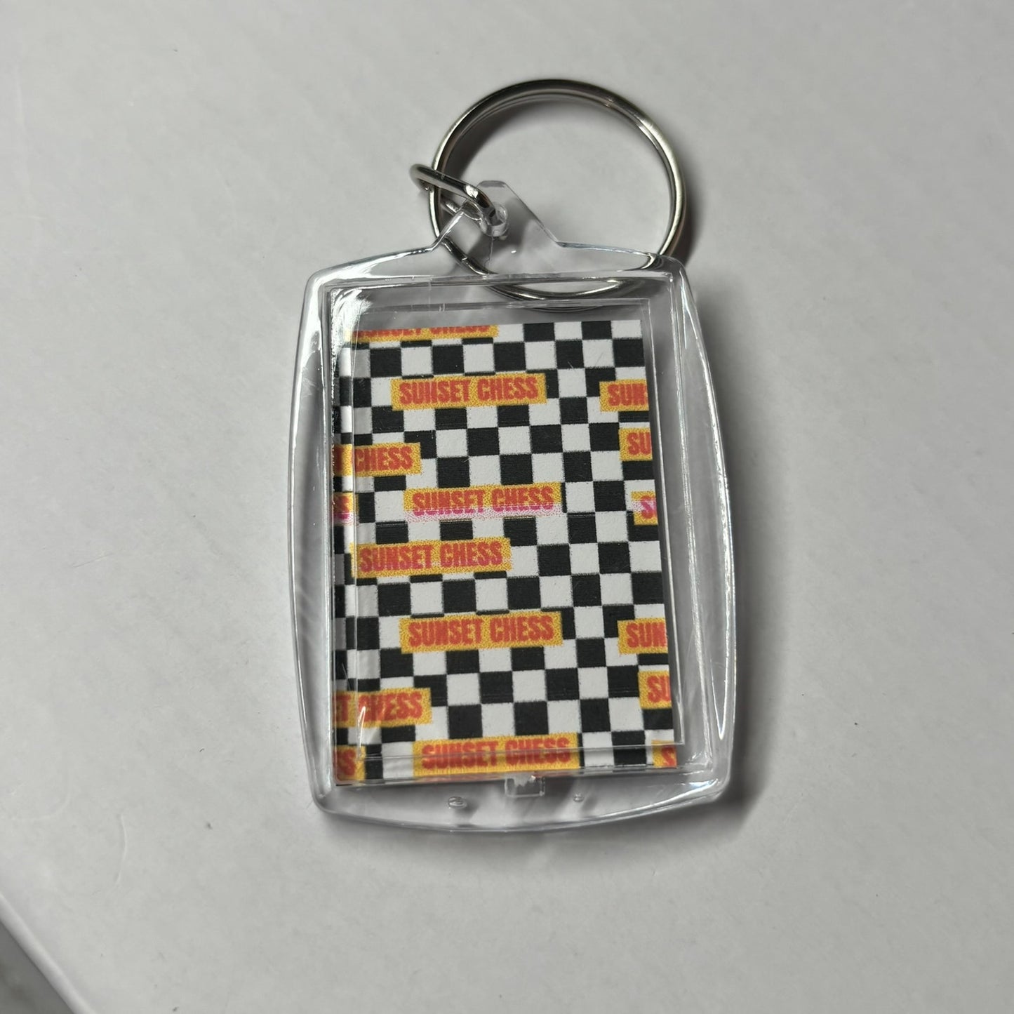 Old School - Chess Photo Keychain