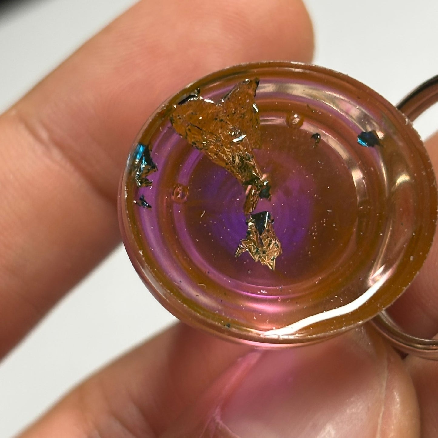 Purple Code Rook - Handmade Resin Keychain