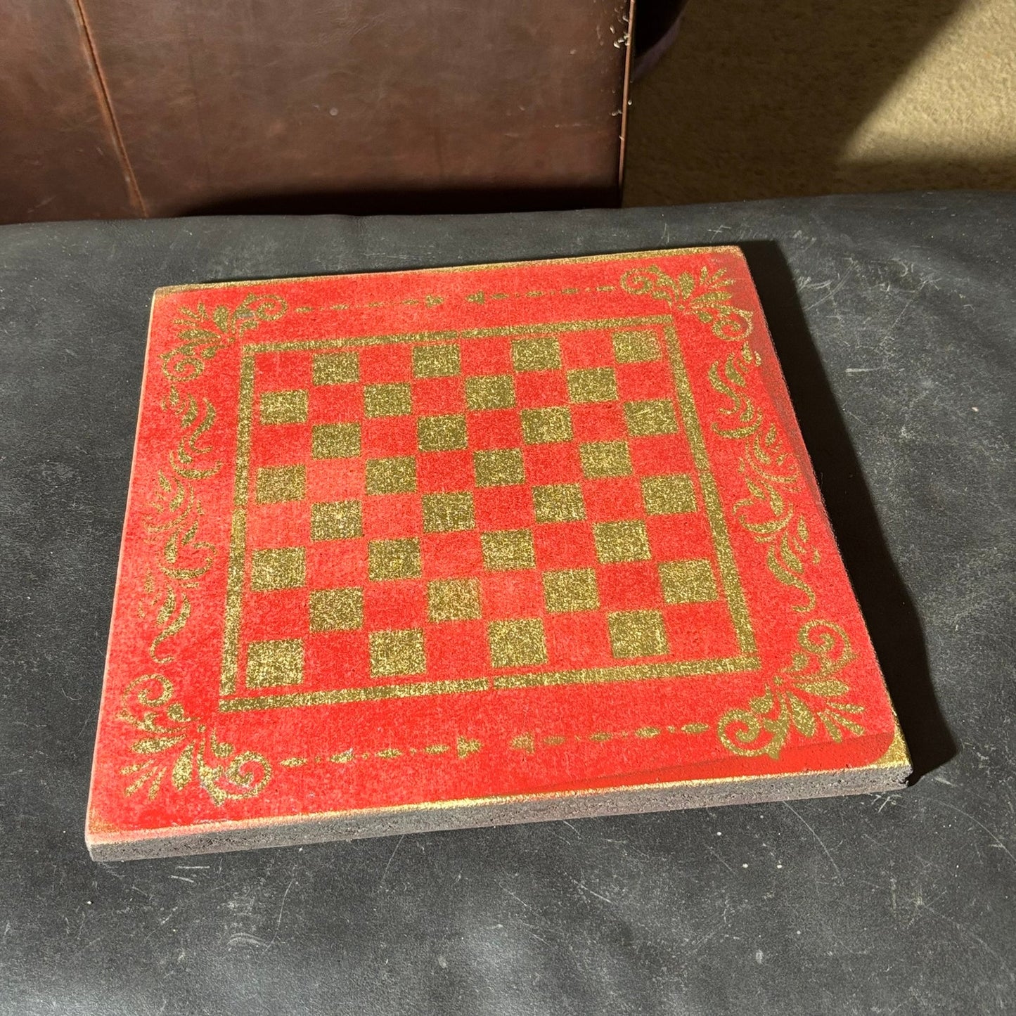 Golden Red - Painted Chess Set