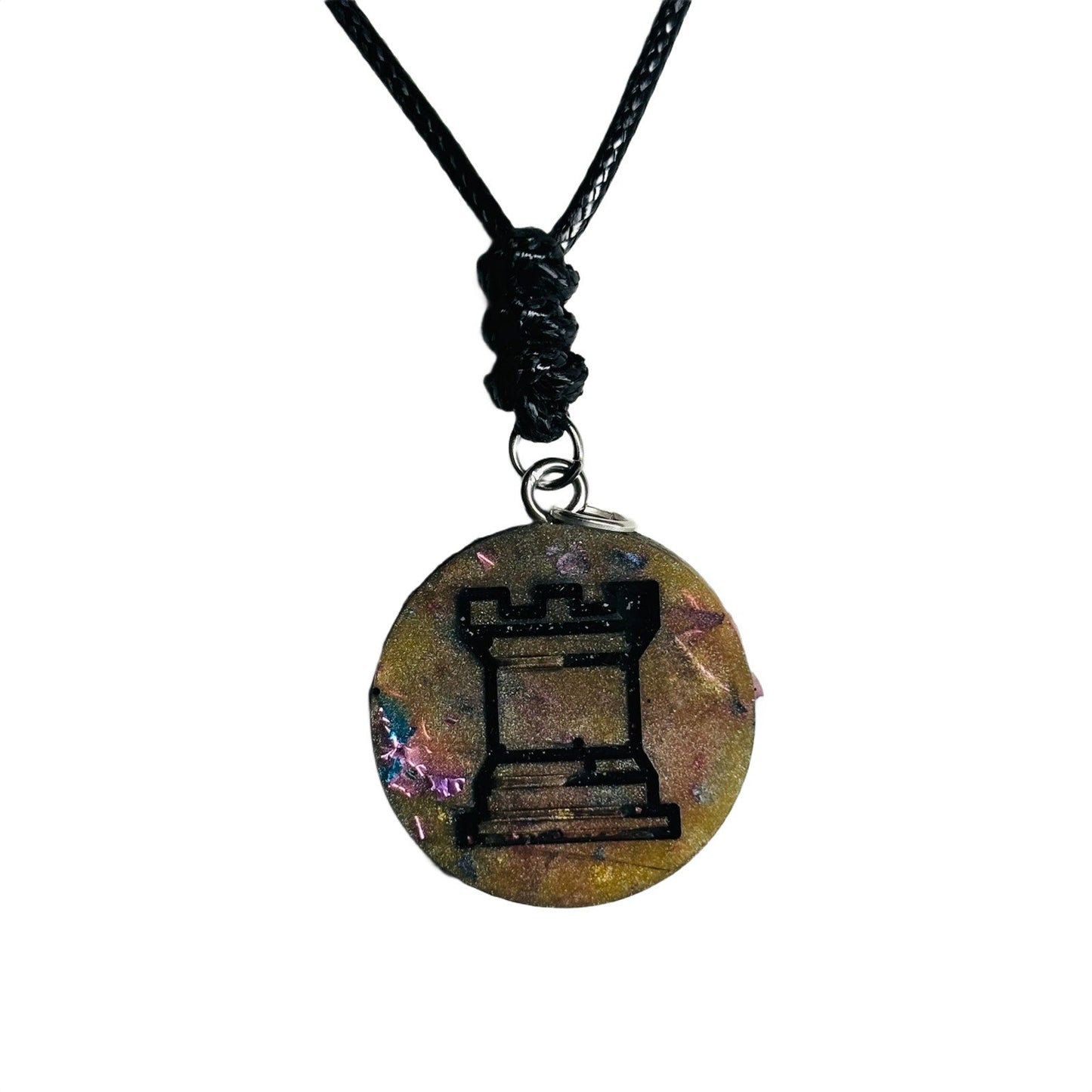 🎁 Brown Rook - Handmade Resin Chess Necklace (100% off)