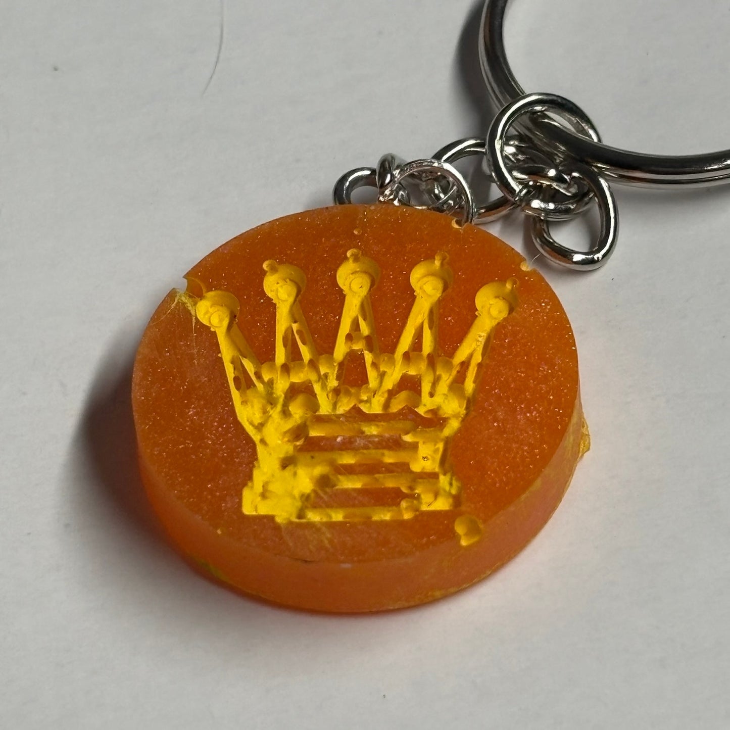 Orange Yellow Queen - Handmade Resin Keychain