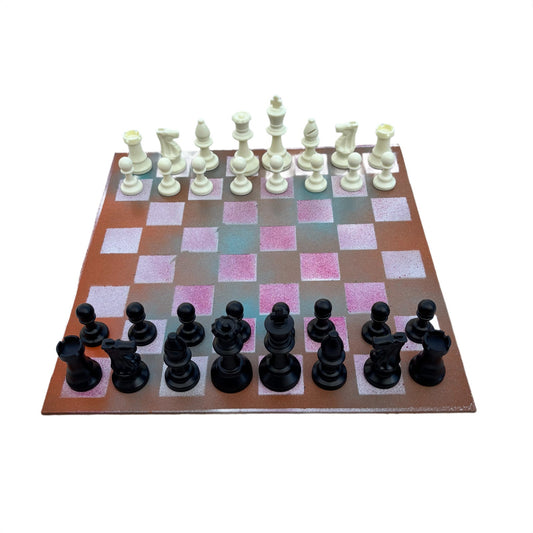 Pink Mist - Painted Chess Set