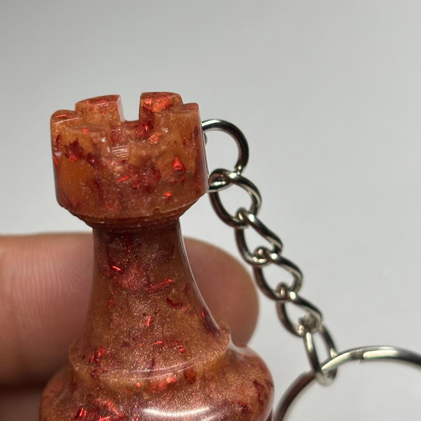 Royal Lava Rook - Handmade Resin Keychain