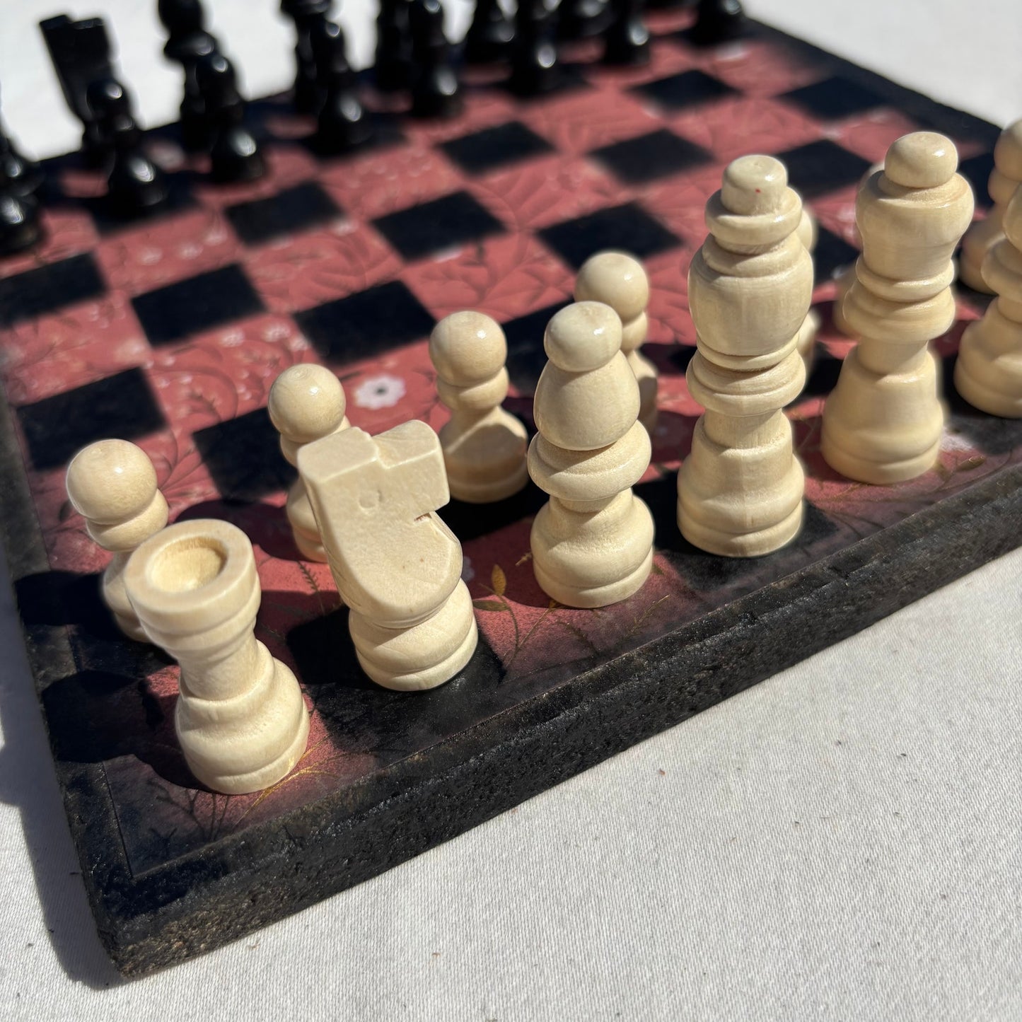 Golden Peach - Scrapbook Chess Set