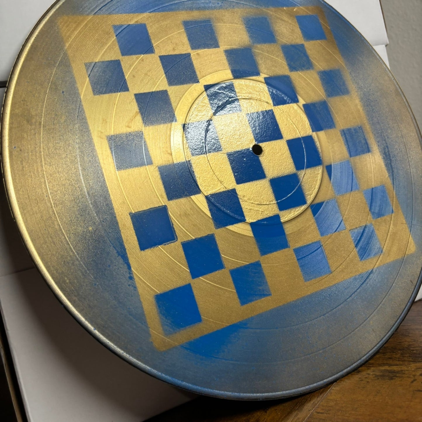 Golden Blue - Vinyl Chess Board