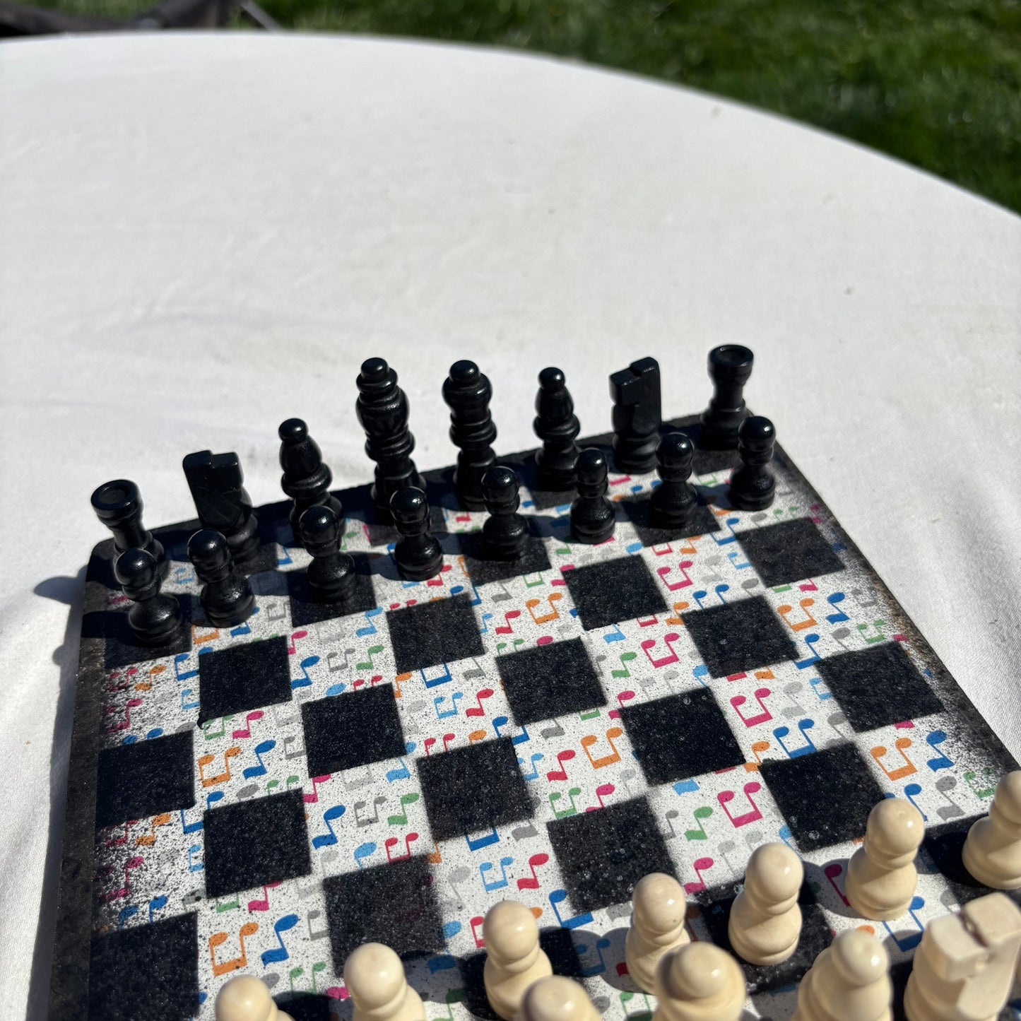 Colorful Music - Scrapbook Chess Set