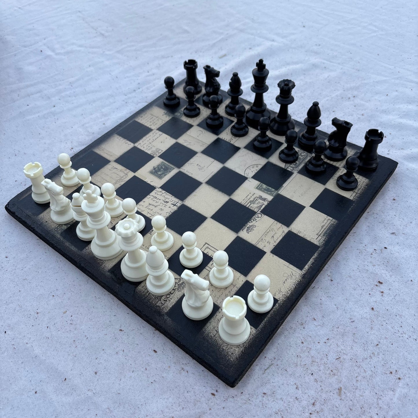 Old School Vintage - Scrapbook Chess Set