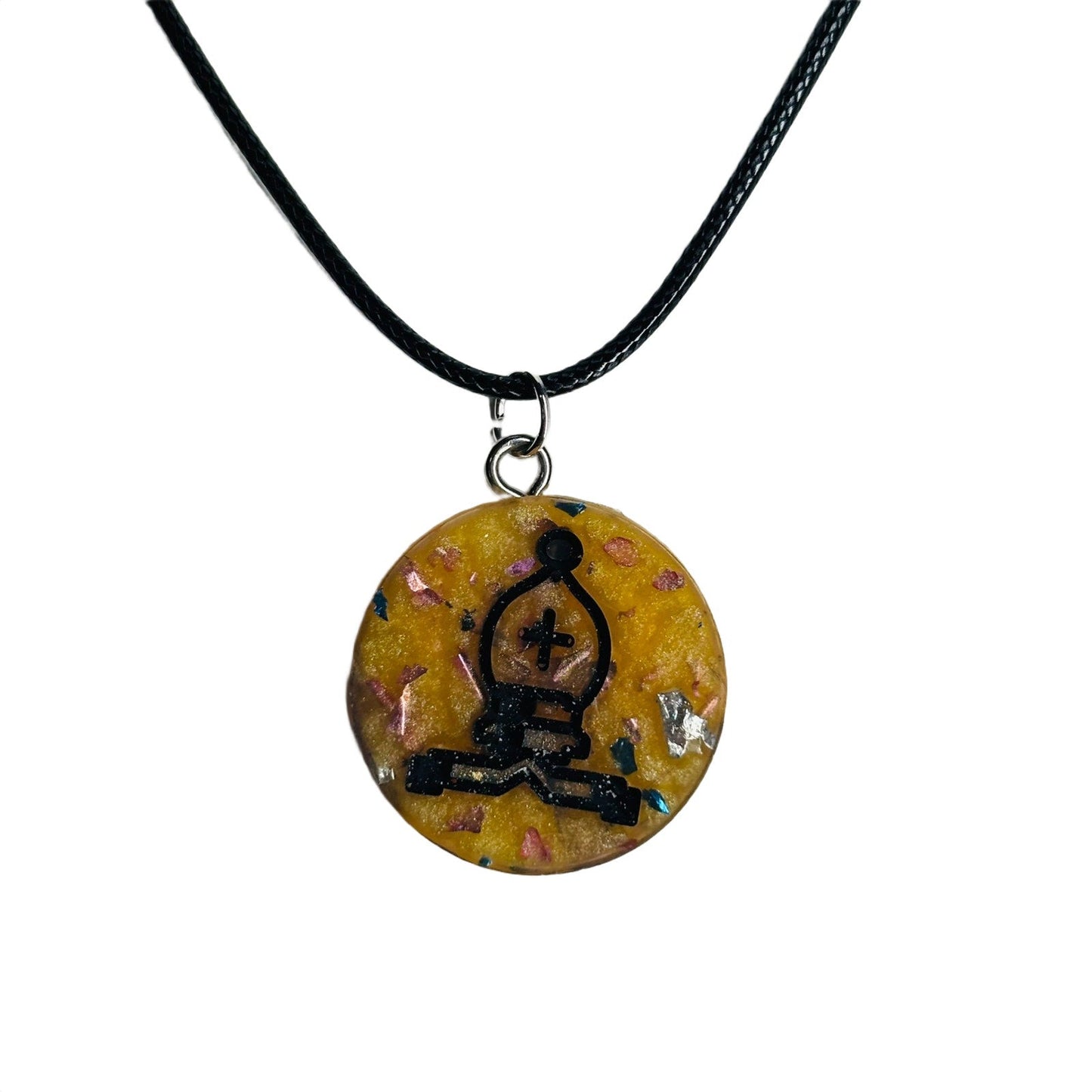 🎁 Banana Yellow Bishop - Handmade Resin Chess Necklace (100% off)