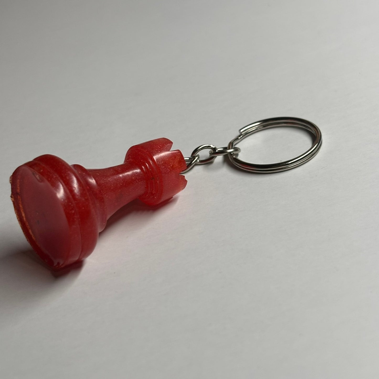 Cherry Red Rook - Handmade Resin Keychain