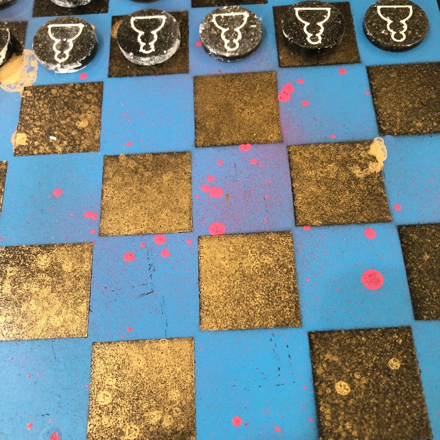 Party Blue - Painted Chess Set