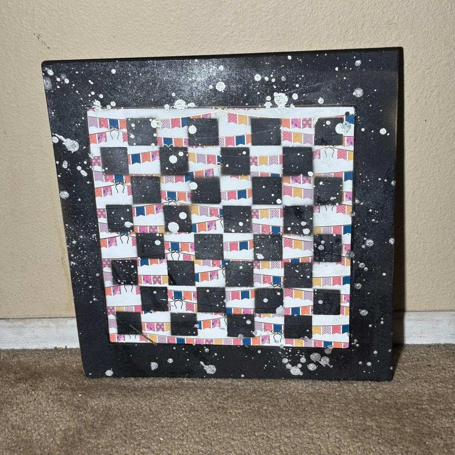 Colorful Flags - Large Scrapbook Chess Board