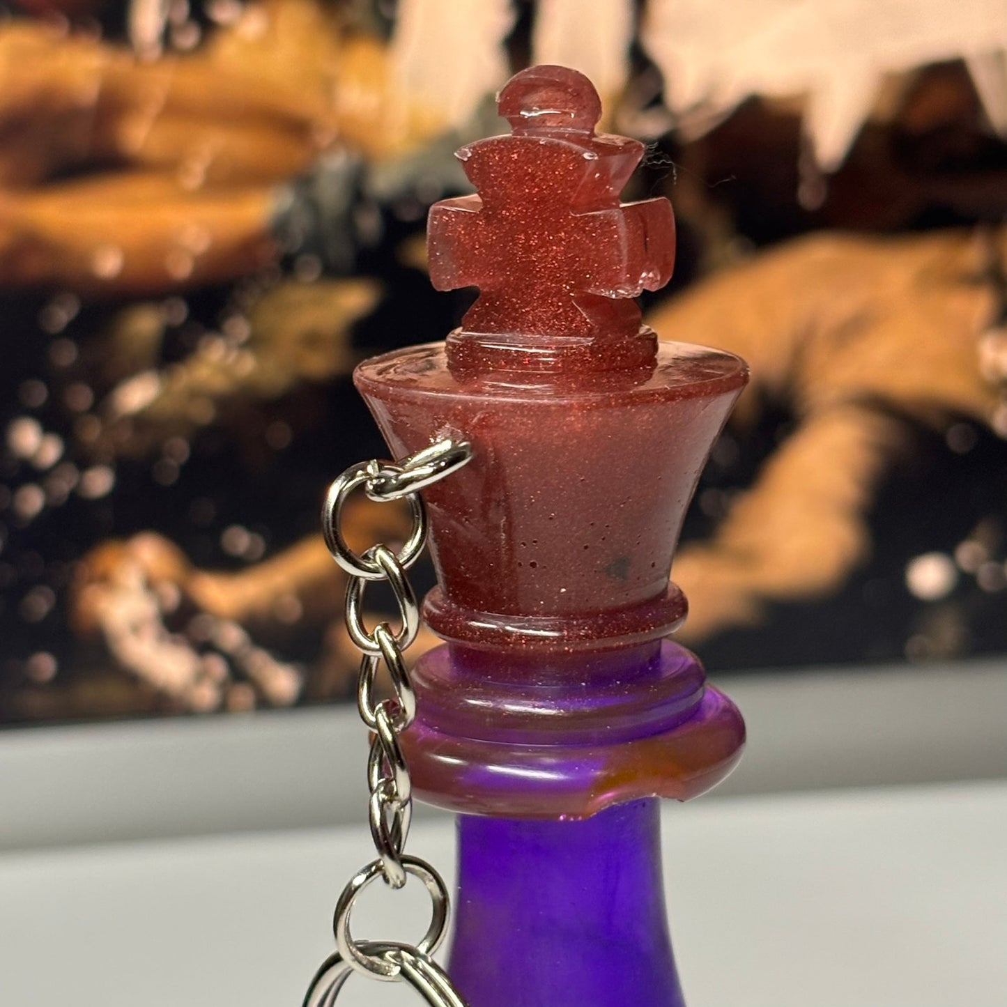 The Translucent King - Handmade Resin Keychain - Large Edition