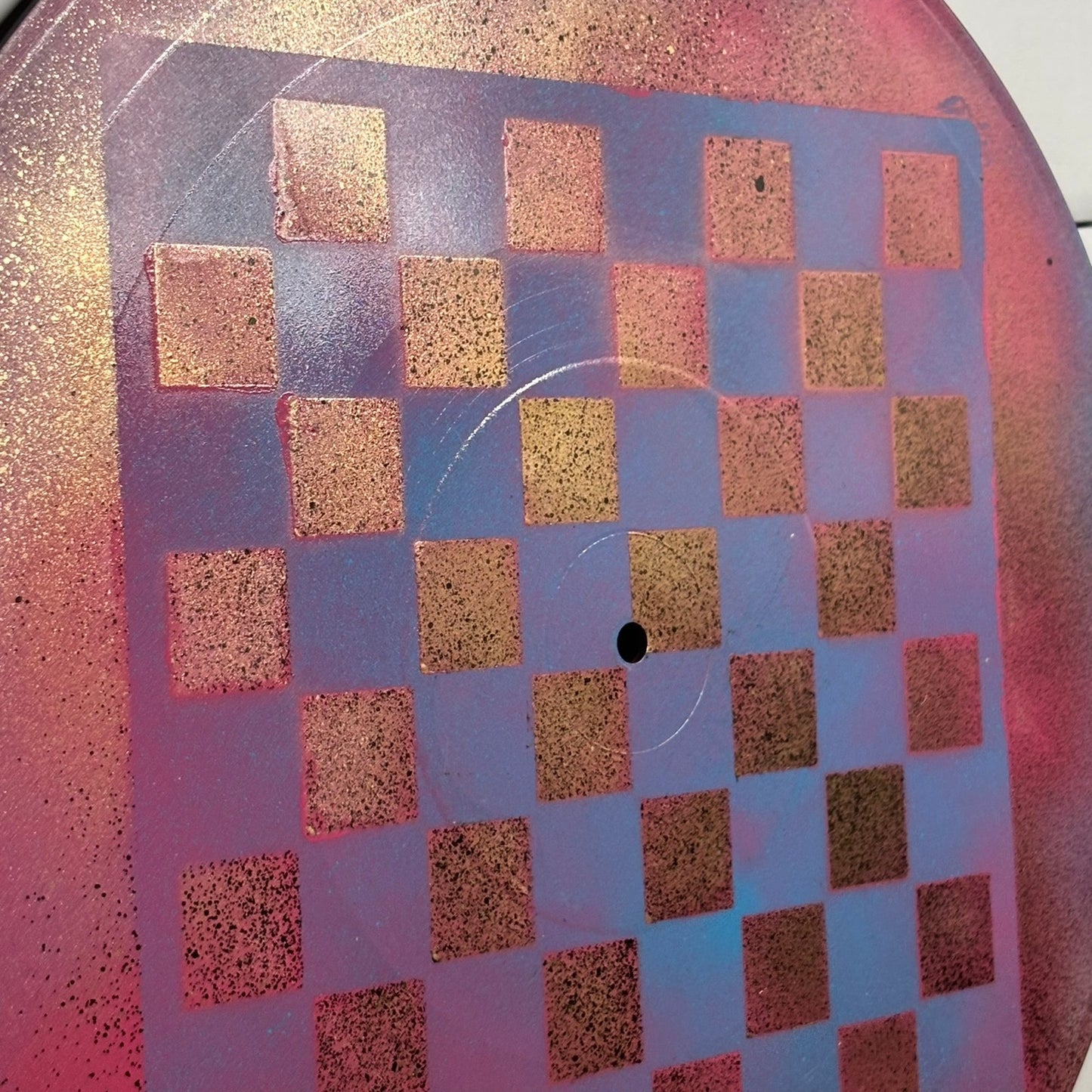 Purple Blue Mesh - Vinyl Chess Board